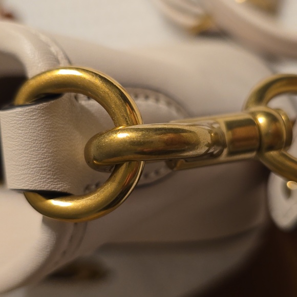 Coach Tali Bucket Bag Soft Leather In Chalk Color - Picture 16 of 16